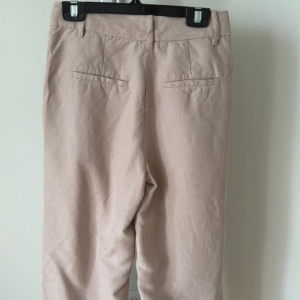 Aritzia Wilfred Thé Effortless pant dusty rose linen blend, size 2